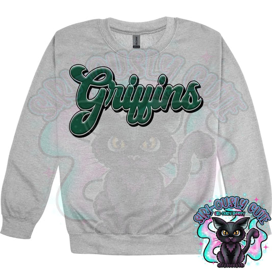 Faux 3D Puff Griffins Dark Green Mascot