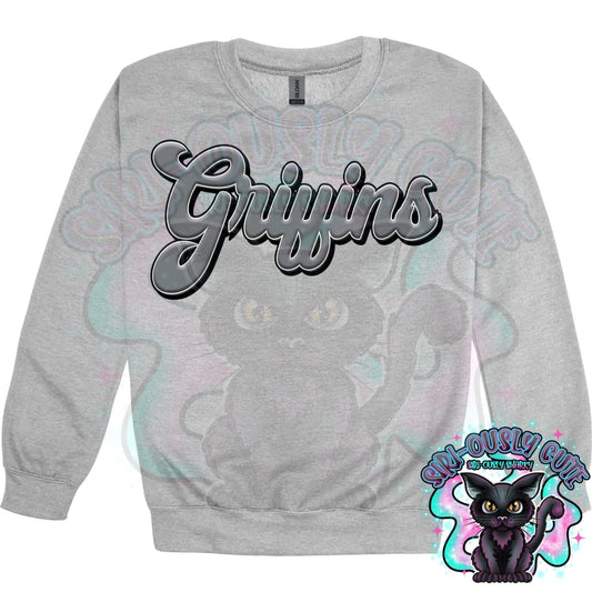 Faux 3D Puff Griffins Gray Mascot