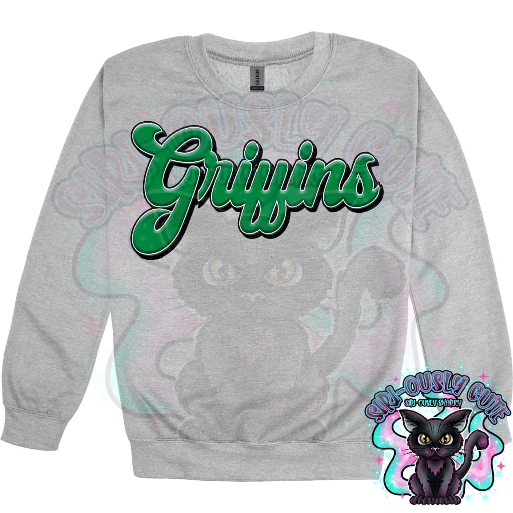 Faux 3D Puff Griffins Kelly Green Mascot