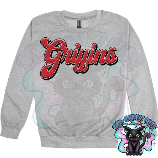 Faux 3D Puff Griffins Red Mascot