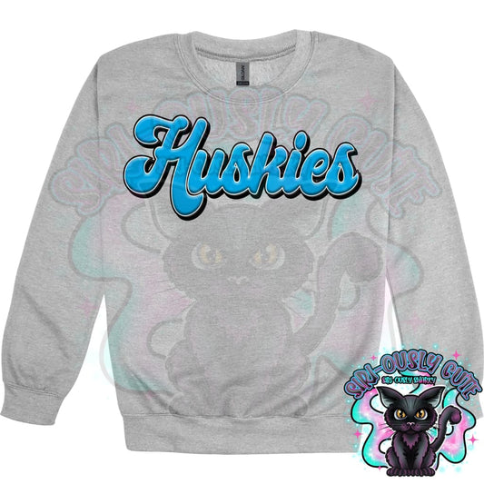 Faux 3D Puff Huskies Columbia Blue Mascot
