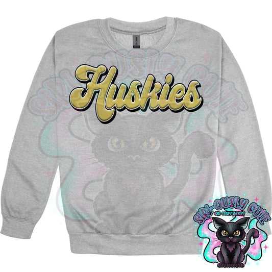Faux 3D Puff Huskies Vegas Gold Mascot