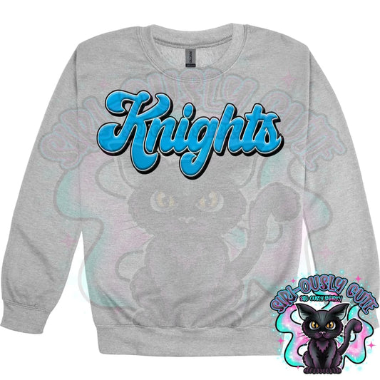 Faux 3D Puff Knights Columbia Blue Mascot