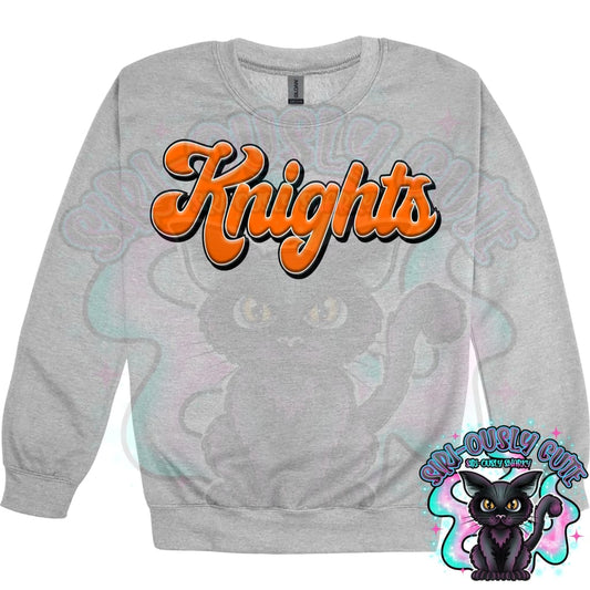 Faux 3D Puff Knights Orange Mascot