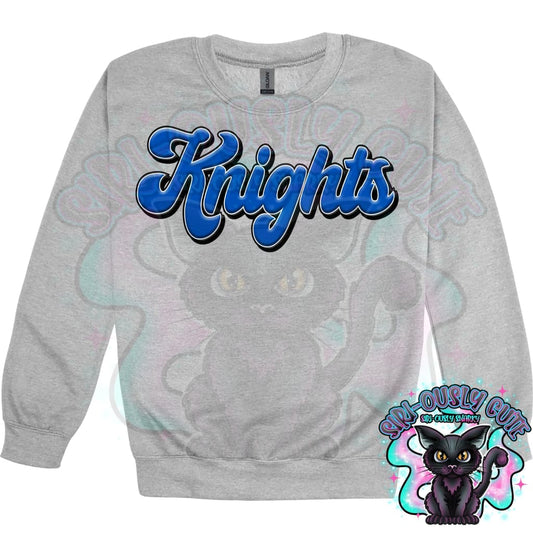 Faux 3D Puff Knights Royal Blue Mascot