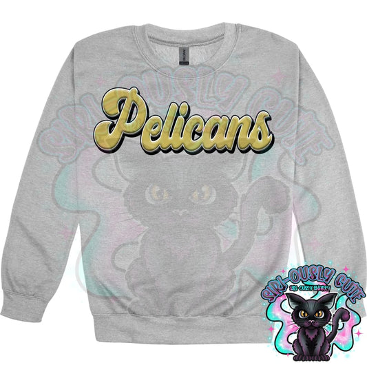 Faux 3D Puff Pelicans Vegas Gold Mascot