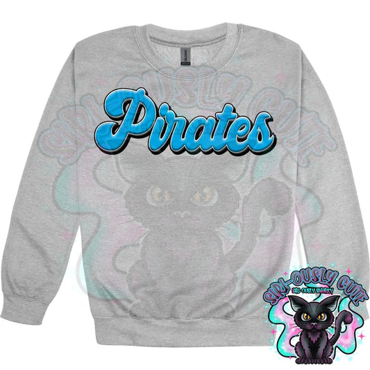 Faux 3D Puff Pirates Columbia Blue Mascot