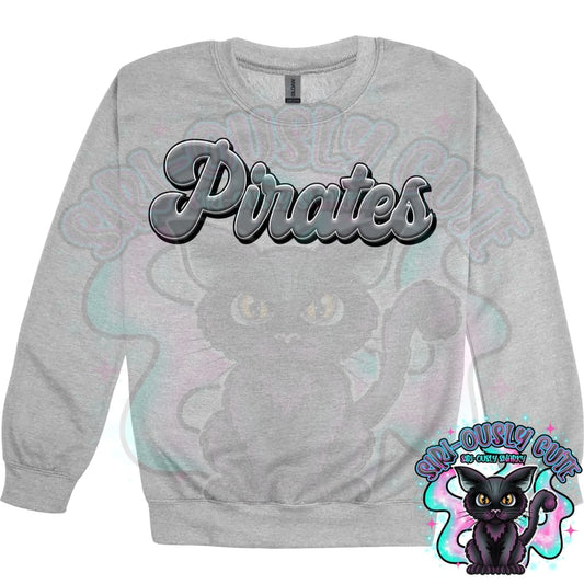 Faux 3D Puff Pirates Gray Mascot