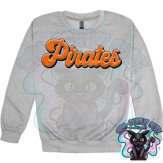 Faux 3D Puff Pirates Orange Mascot
