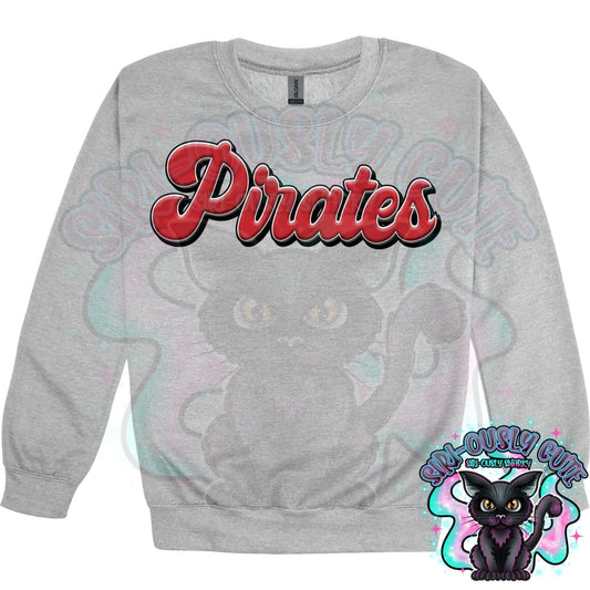 Faux 3D Puff Pirates Red Mascot