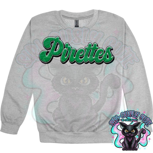 Faux 3D Puff Pirettes Kelly Green Mascot