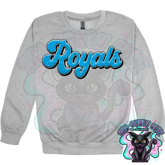 Faux 3D Puff Royals Columbia Blue Mascot
