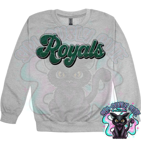 Faux 3D Puff Royals Dark Green Mascot