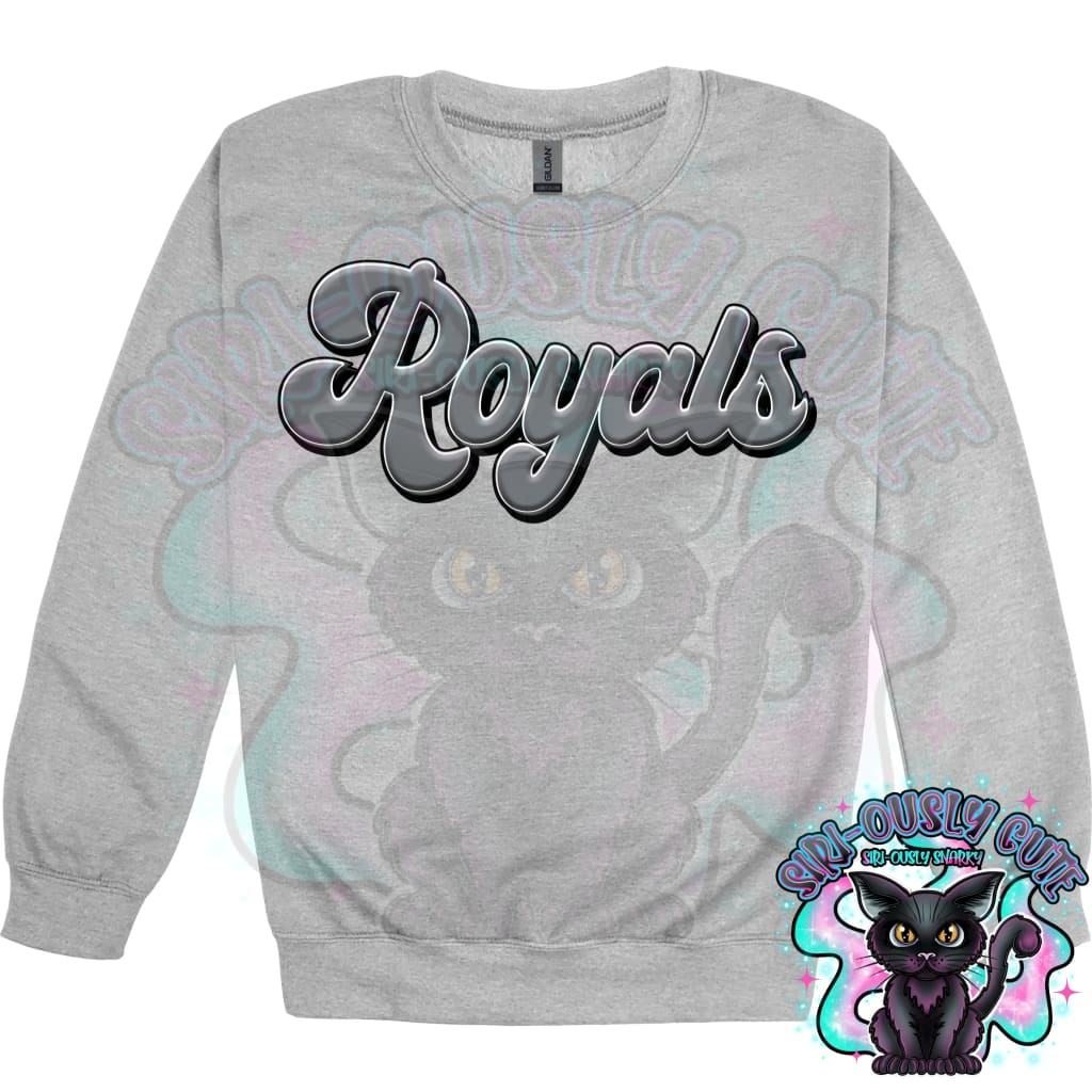 Faux 3D Puff Royals Gray Mascot