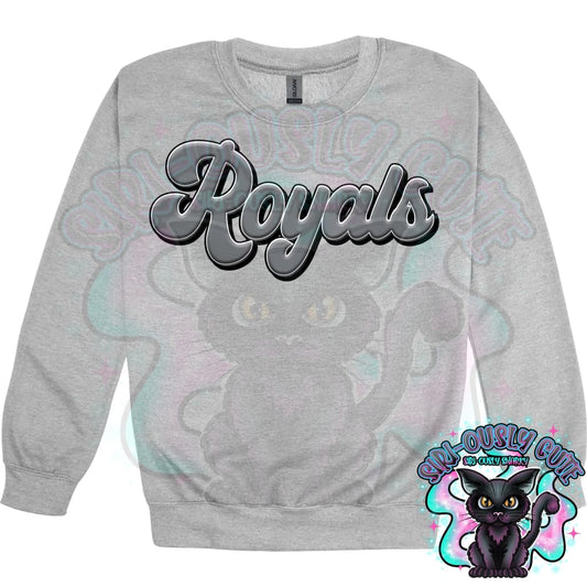 Faux 3D Puff Royals Gray Mascot