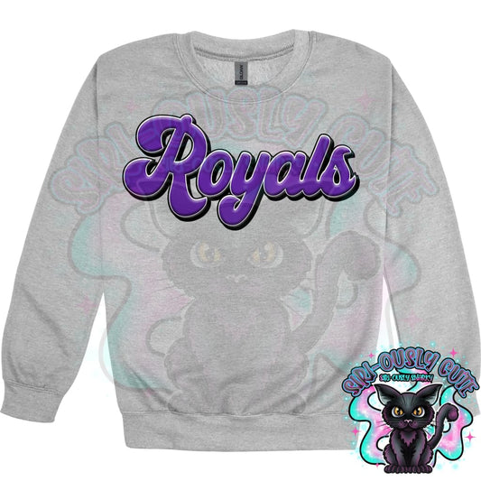 Faux 3D Puff Royals Purple Mascot