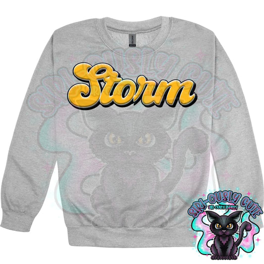 Faux 3D Puff Storm Athletic Gold Mascot