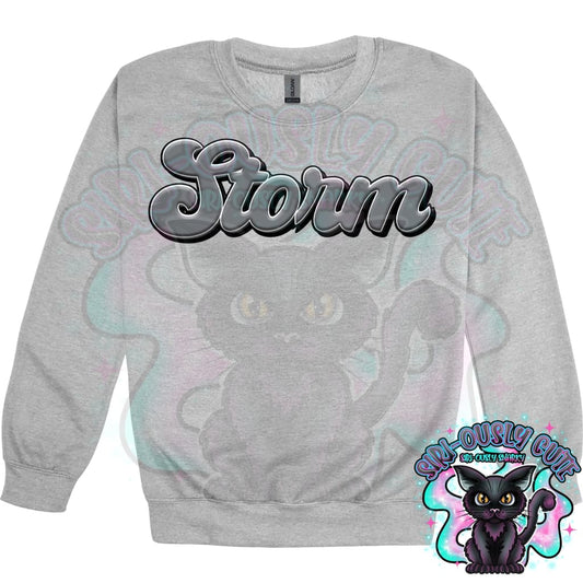 Faux 3D Puff Storm Gray Mascot