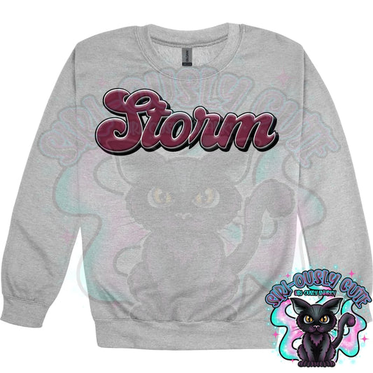 Faux 3D Puff Storm Maroon Mascot
