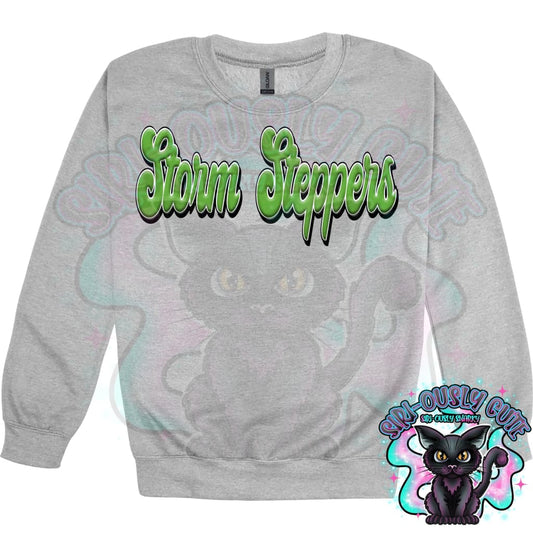 Faux 3D Puff Storm Steppers Green Mascot