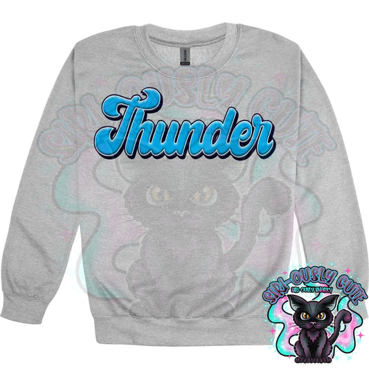 Faux 3D Puff Thunder Columbia Blue Mascot