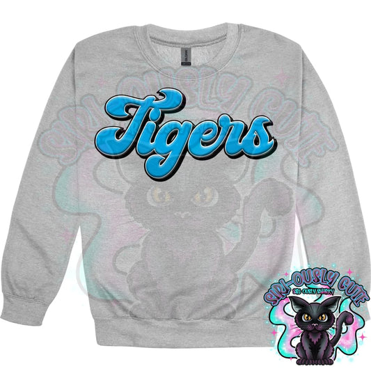 Faux 3D Puff Tigers Columbia Blue Mascot