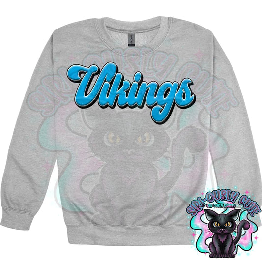 Faux 3D Puff Vikings Columbia Blue Mascot