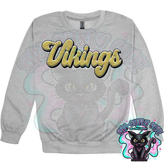 Faux 3D Puff Vikings Vegas Gold Mascot