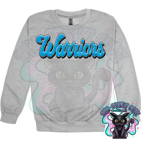 Faux 3D Puff Warriors Columbia Blue Mascot