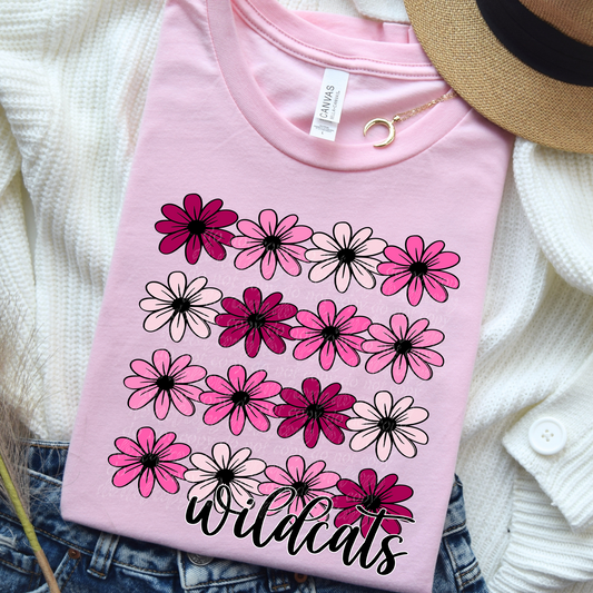 Pink and Red Floral Wildcats