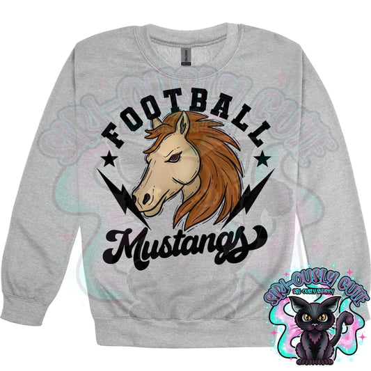 Football Bolts Mustangs Mascot