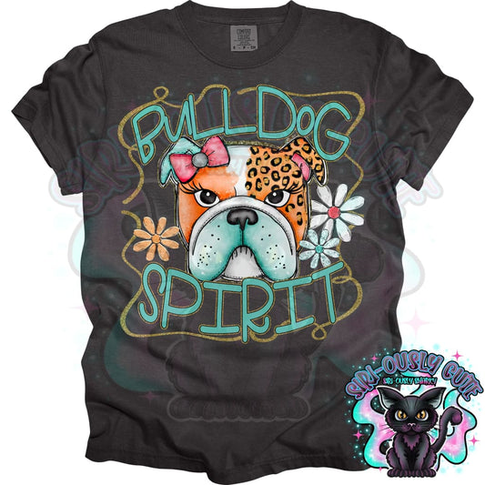 Funky Retro Spirit Bulldog Mascot