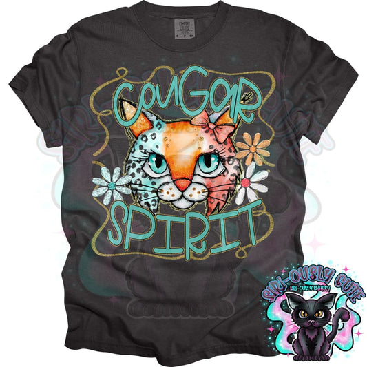 Funky Retro Spirit Cougar Mascot