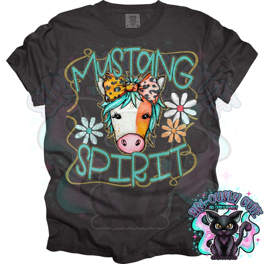 Funky Retro Spirit Mustang Mascot