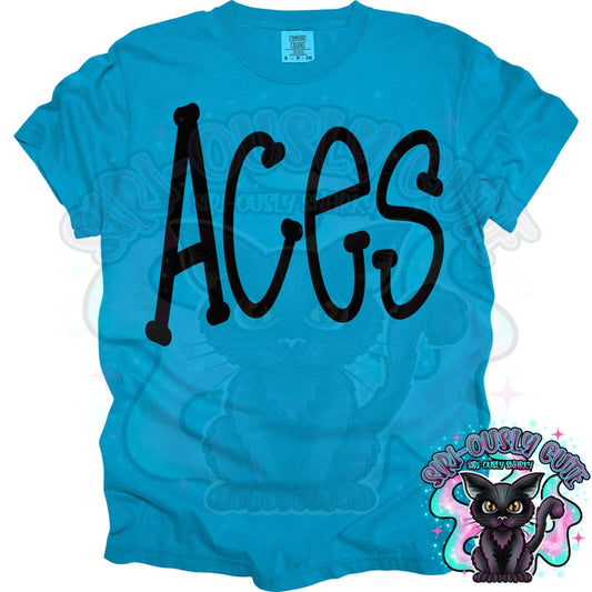 Funky Serif Aces Mascot