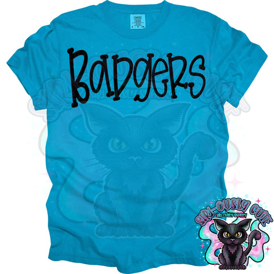 Funky Serif Badgers Mascot
