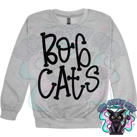 Funky Serif Bobcats Mascot