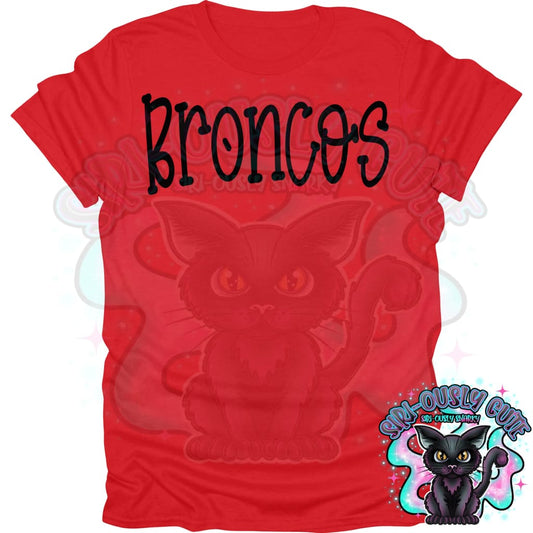 Funky Serif Broncos Mascot