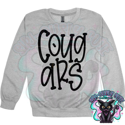 Funky Serif Cougars Mascot