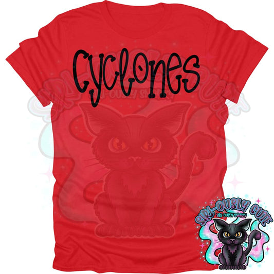 Funky Serif Cyclones Mascot