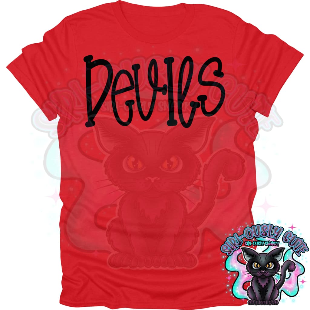 Funky Serif Devils Mascot