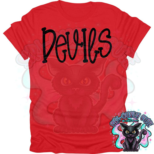 Funky Serif Devils Mascot
