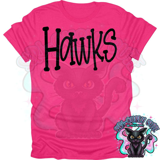 Funky Serif Hawks Mascot