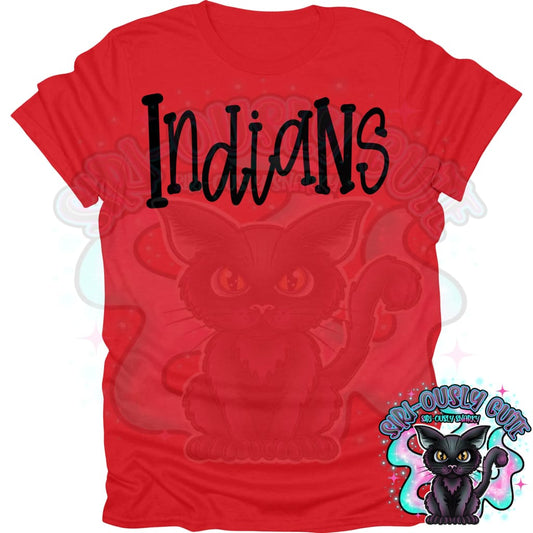 Funky Serif Indians Mascot