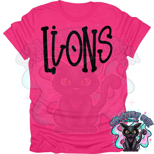Funky Serif Lions Mascot