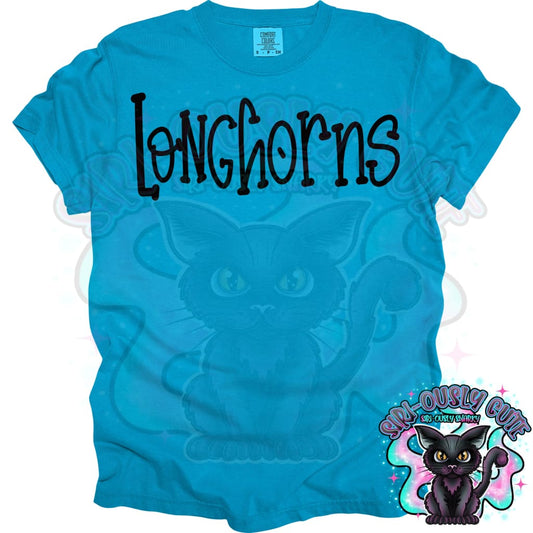 Funky Serif Longhorns Mascot