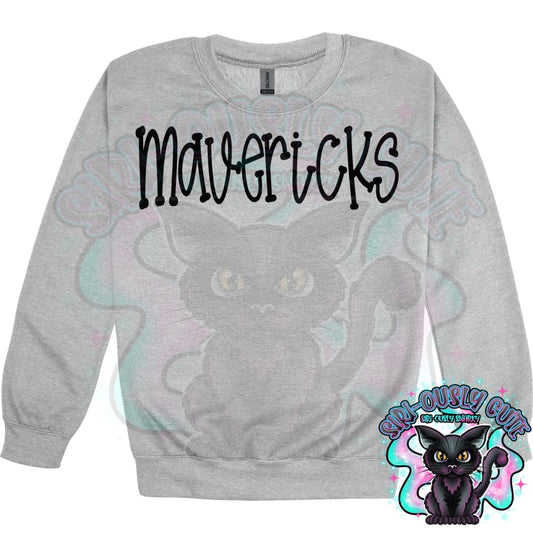 Funky Serif Mavericks Mascot