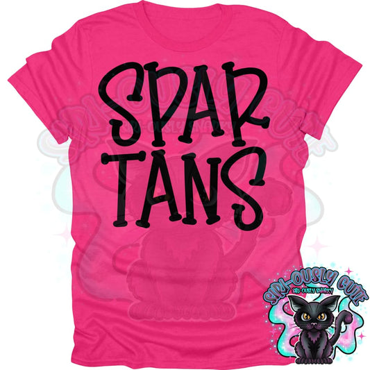 Funky Serif Spartans Mascot
