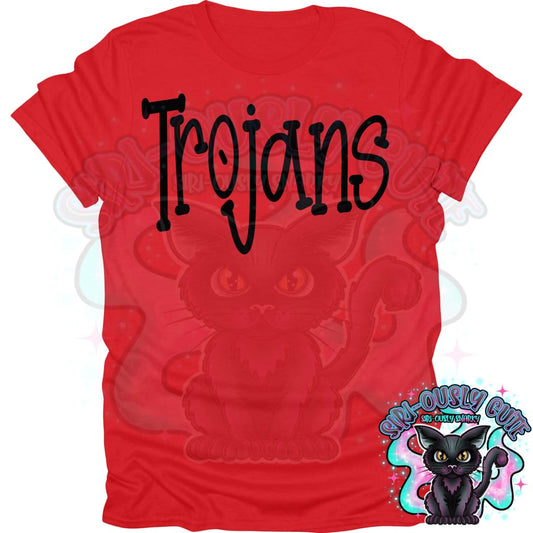 Funky Serif Trojans Mascot