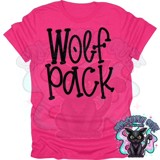Funky Serif Wolfpack Mascot